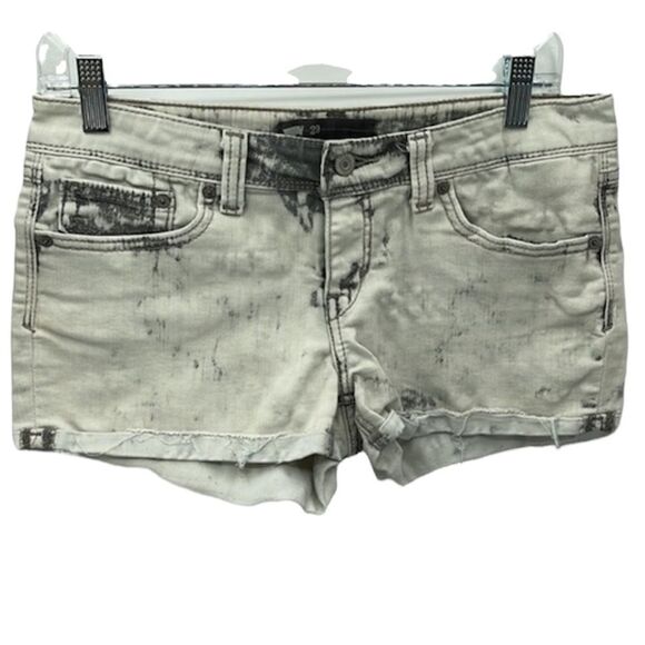 Levi’s bleached distressed reverse tie dye jean shorts jorts 29 EUC bleach dye - Picture 1 of 12